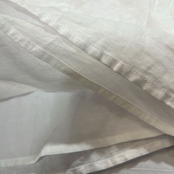 j. crew Factory CA207 white Linen-blend squareneck tank top size Small NWT - Picture 9 of 11